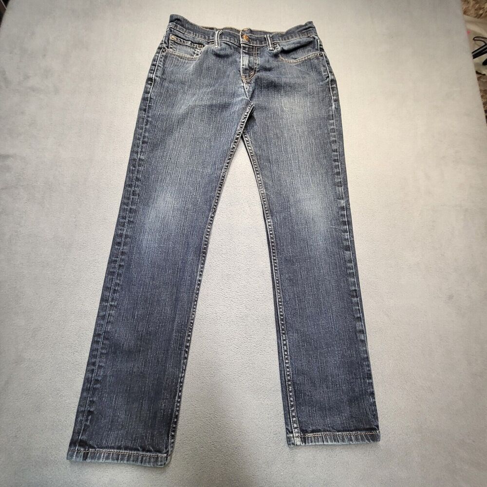 Levi's 511 Jeans Mens 29x28 Blue Slim Straight Distressed‎ Denim Stretch